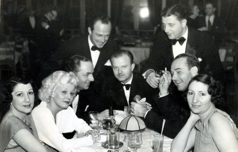 William Haines and Jimmy Shields with Jean Harlow, William Powell, and friends.